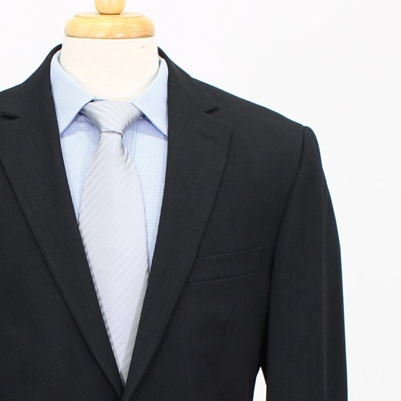 Pronto Uomo 38L Gray Solid 2-Button Sport Coat Blazer Jacket B419 - Picture 5 of 11